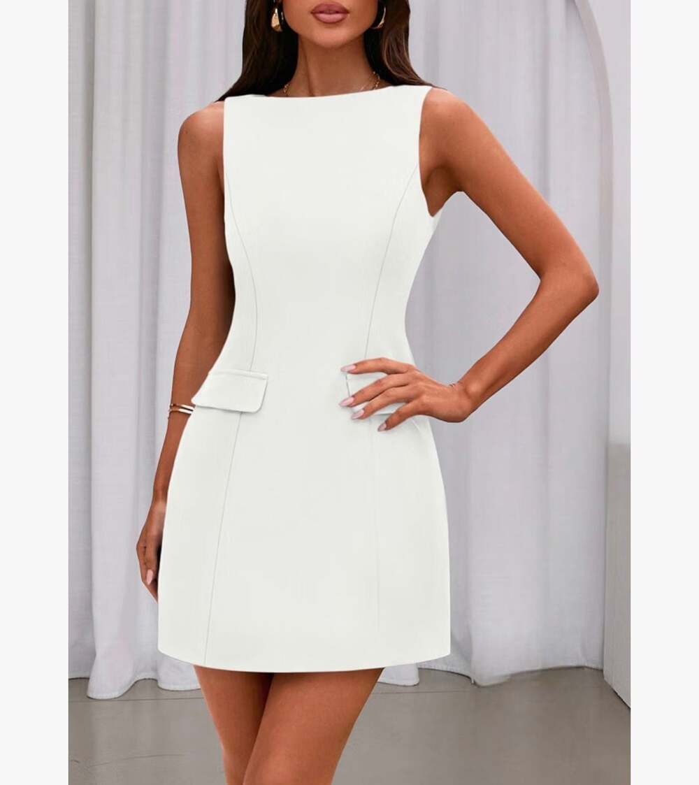 PRETTYGARDEN Womens Sleeveless Summer Dresses 2026 Formal Boat Neck